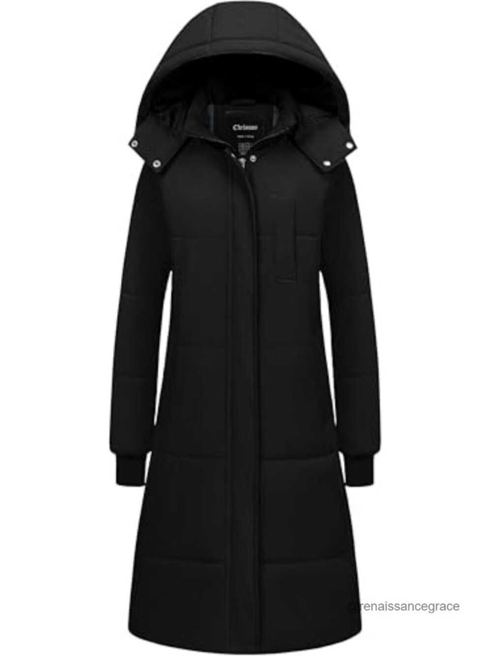 Long Waterproof Fleece Lined Puffer Parka Jacket Hood